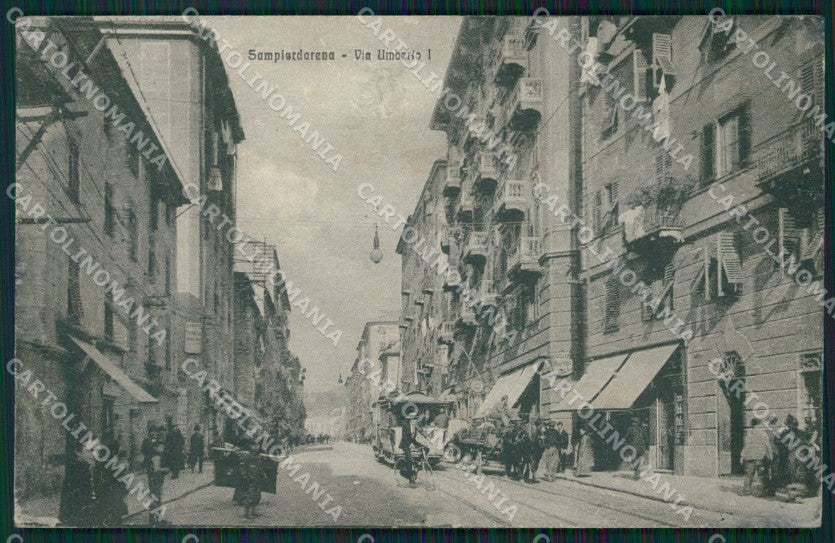 Genova Sampierdarena Tram PIEGHINE cartolina QT1063 – fronte