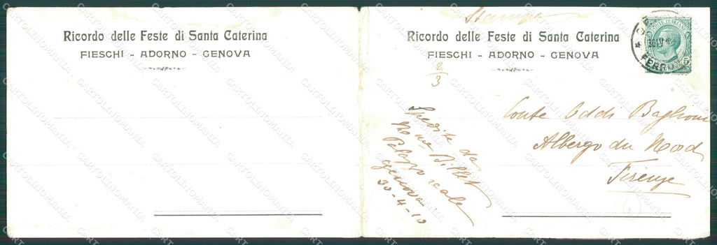 Genova Città Fieschi Adorno Doppia cartolina QT1087 – retro