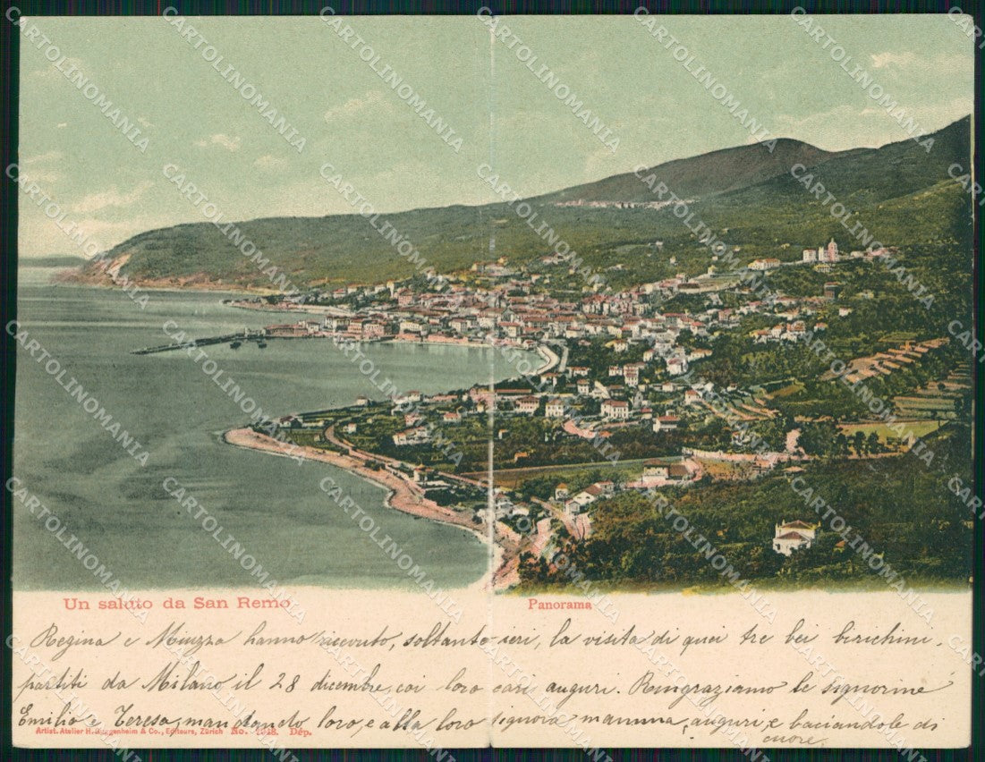 Imperia Sanremo Doppia cartolina QT1091 – fronte