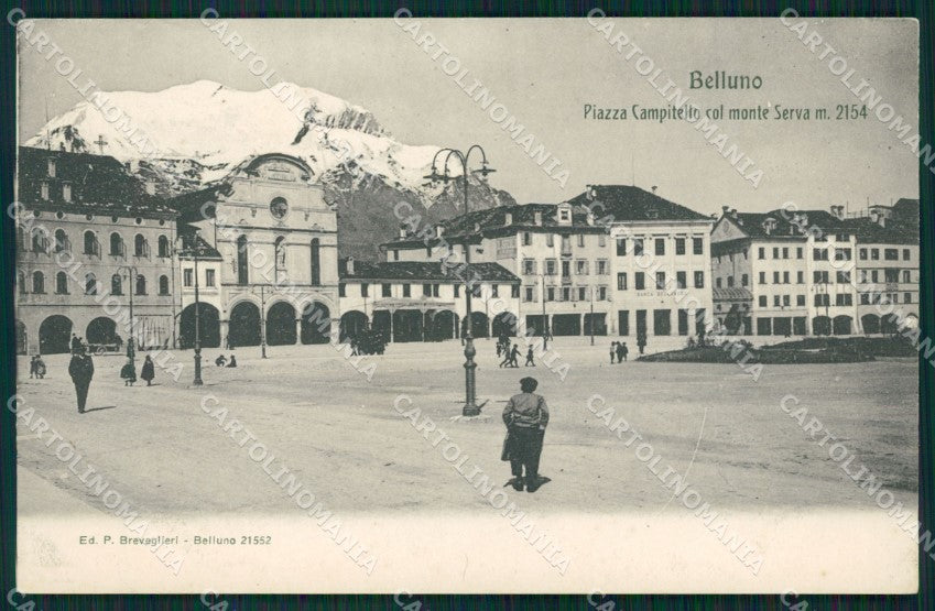 Belluno città Monte Serva cartolina QT1097 – fronte