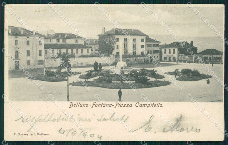 Belluno città PIEGHINA cartolina QT1100 – fronte