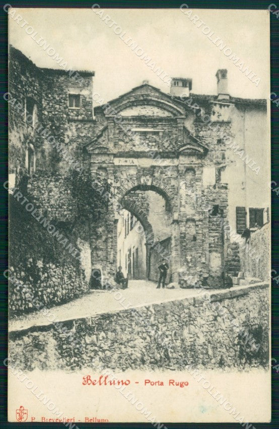 Belluno città Porta Rugo cartolina QT1102 – fronte