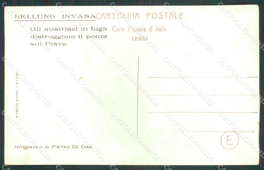 Belluno città Rovine Guerra Foto cartolina QT1110 – retro