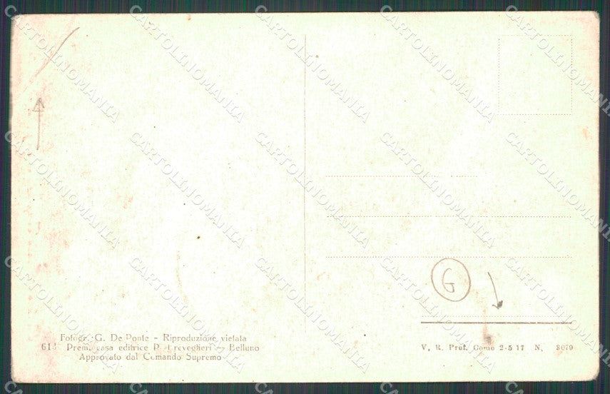 Belluno città Parata Militare Militari PIEGA cartolina QT1119 – retro