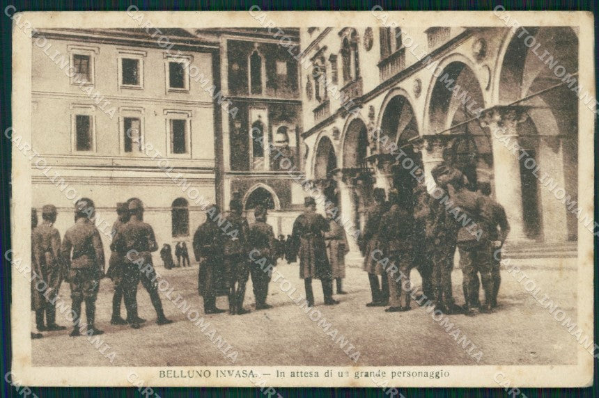 Belluno città Militari cartolina QT1123 – fronte