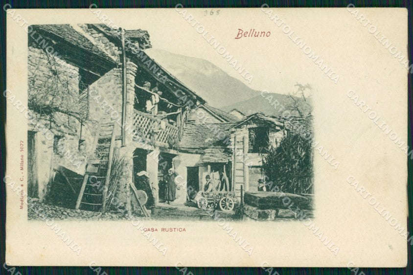 Belluno città Casa Rustica cartolina QT1130 – fronte