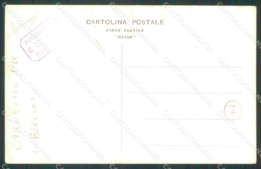 Belluno città Carnevale Foto cartolina QT1135 – retro