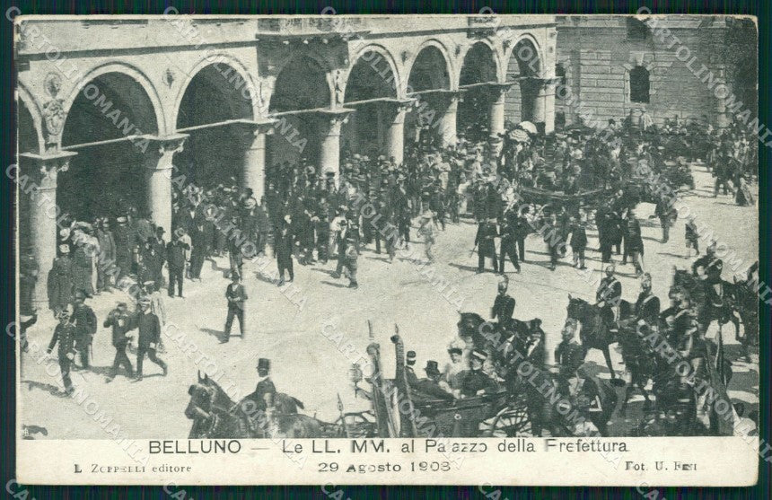 Belluno città Prefettura Militari cartolina QT1139 – fronte