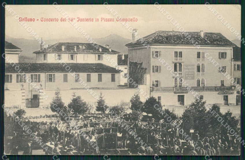 Belluno città Concerto Militari cartolina QT1145 – fronte