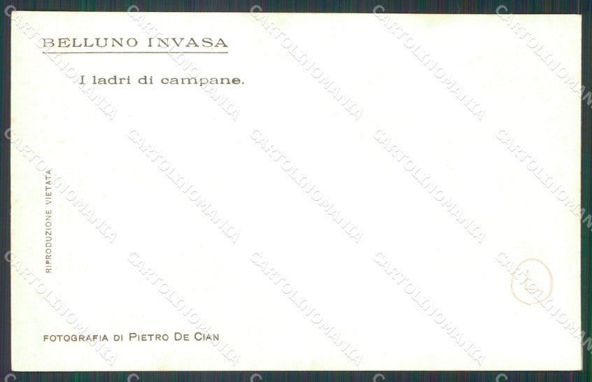 Belluno città Campane Militari Foto cartolina QT1148 – retro