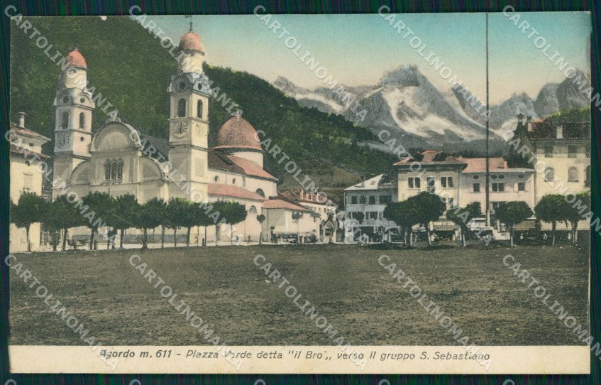 Belluno Agordo Gruppo San Sebastiano RIFILATA cartolina QT1154 – fronte