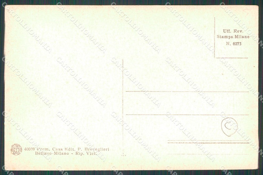 Belluno Paesaggio Cadorino Mucche cartolina QT1164 – retro