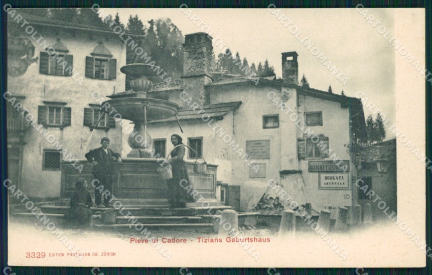 Belluno Pieve di Cadore Fontana cartolina QT1166 – fronte