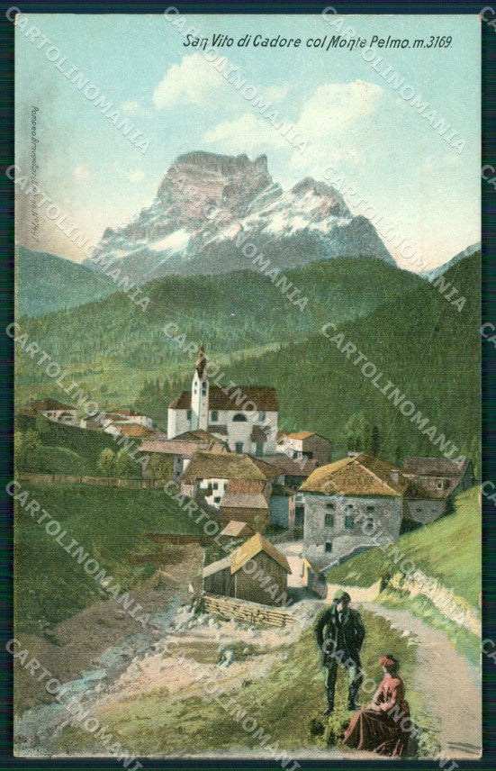 Belluno San Vito di Cadore Monte Pelmo cartolina QT1172 – fronte