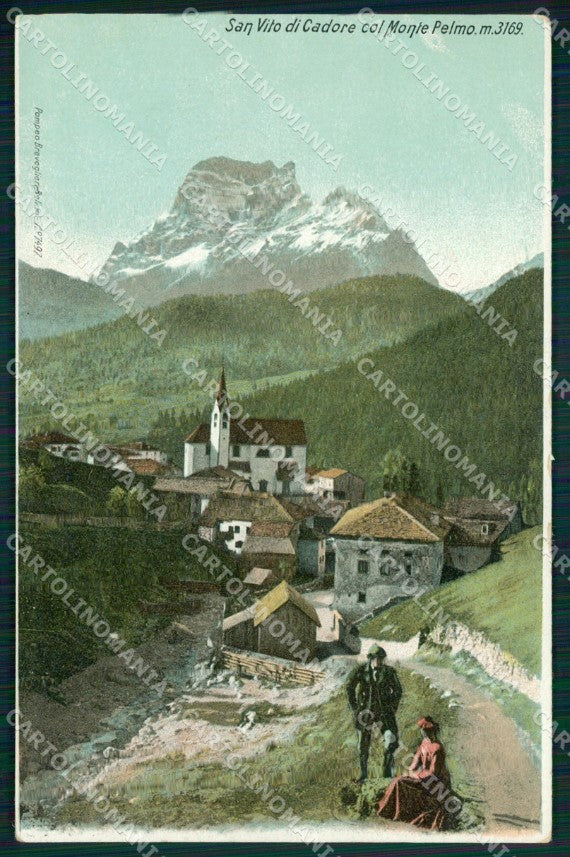 Belluno San Vito di Cadore Monte Pelmo cartolina QT1185 – fronte