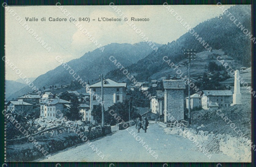 Belluno Valle di Cadore Obelisco di Rusecco cartolina QT1189 – fronte