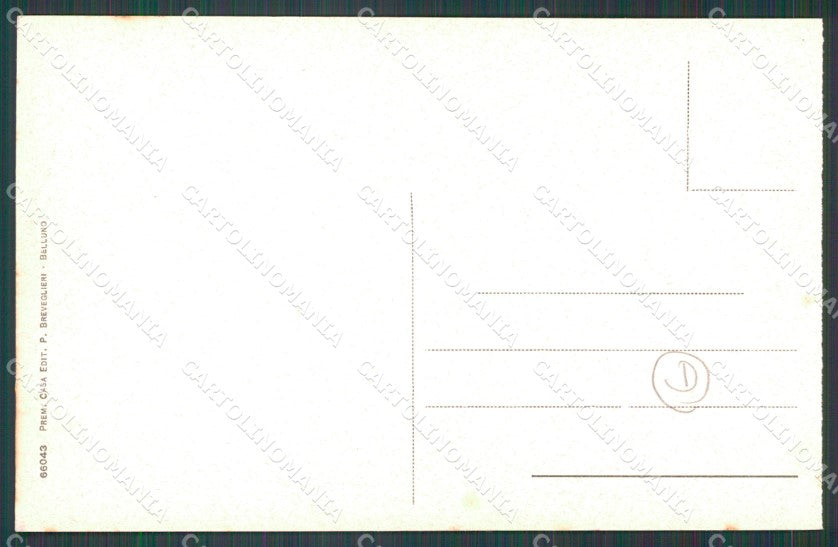 Belluno Valle di Cadore Obelisco di Rusecco cartolina QT1189 – retro