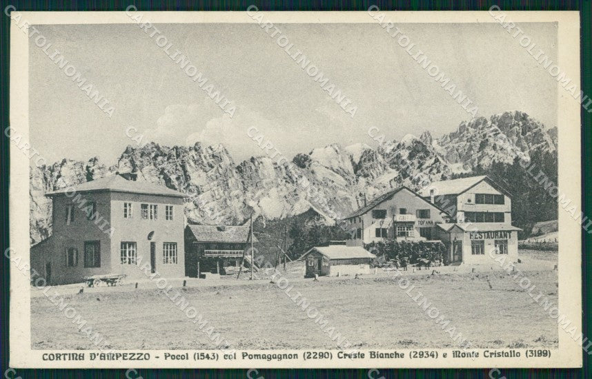 Belluno Cortina d'Ampezzo Dolomiti Ampezzane Monte Cristallo cartolina QT1215 – fronte