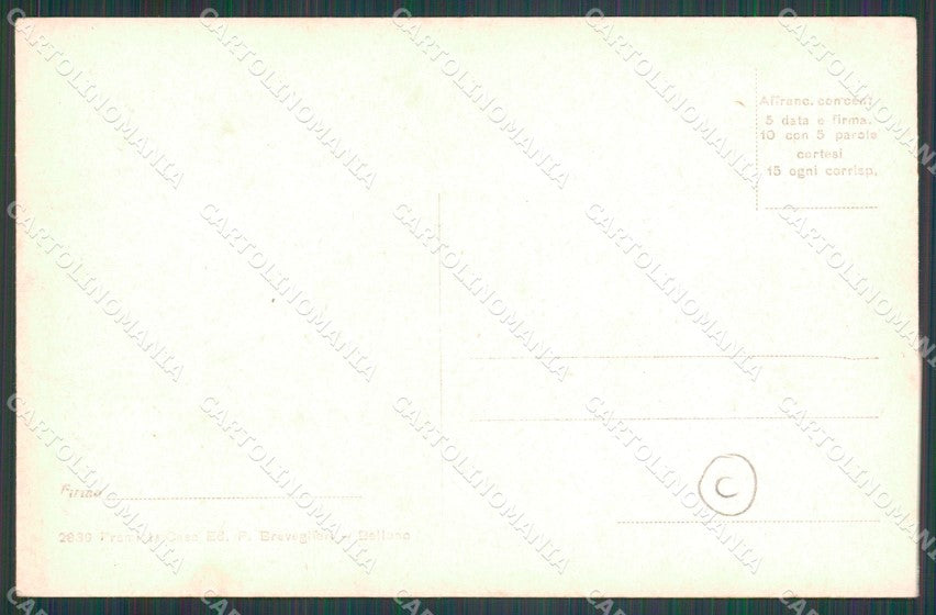 Belluno Cortina d'Ampezzo Costumi PIEGHINA cartolina QT1219 – retro