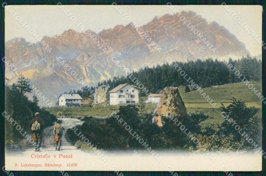 Belluno Cortina d'Ampezzo Monte Cristallo e Pocol cartolina QT1228 – fronte