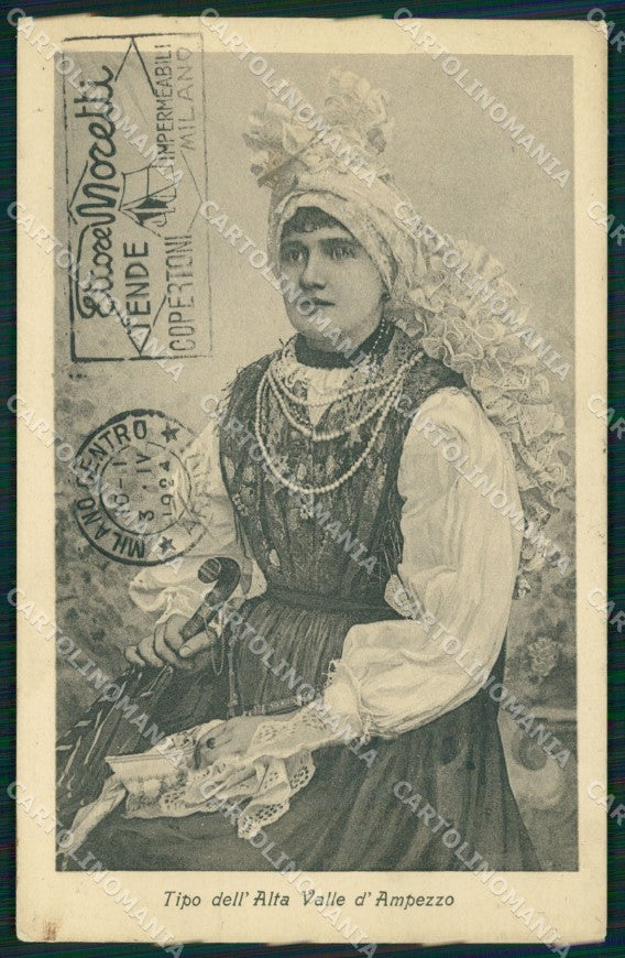 Belluno Cortina d'Ampezzo Costumi cartolina QT1229 – fronte