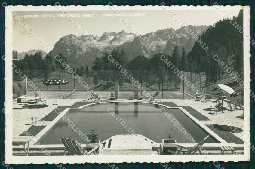 Belluno Cortina d'Ampezzo Tre Croci Piscina Foto cartolina QT1230 – fronte