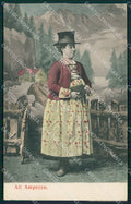 Belluno Cortina d'Ampezzo Costumi SCOLLATA cartolina QT1235 – fronte