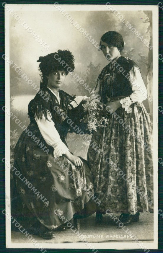 Belluno Cortina d'Ampezzo Costumi Foto cartolina QT1236 – fronte