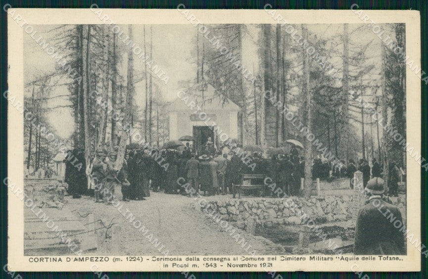 Belluno Cortina d'Ampezzo Cimitero Militare cartolina QT1242 – fronte