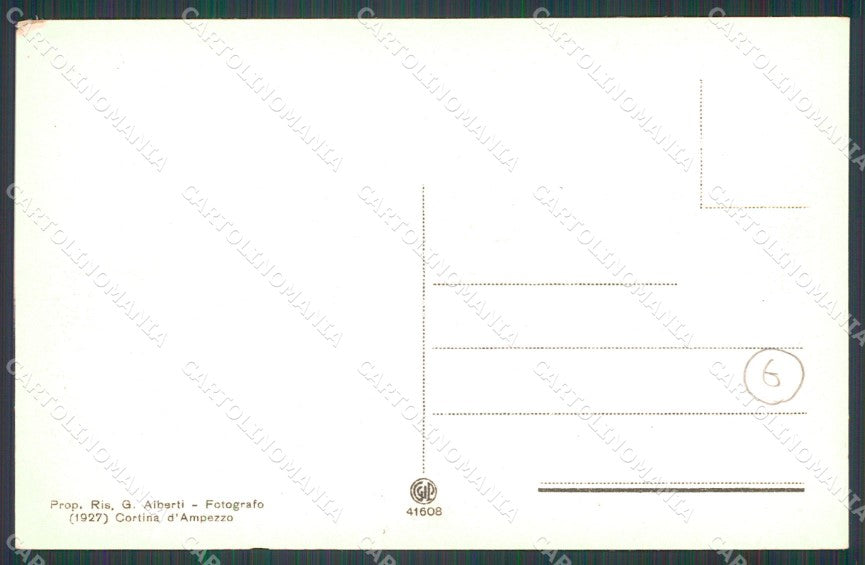 Belluno Cortina d'Ampezzo Cimitero Militare cartolina QT1242 – retro