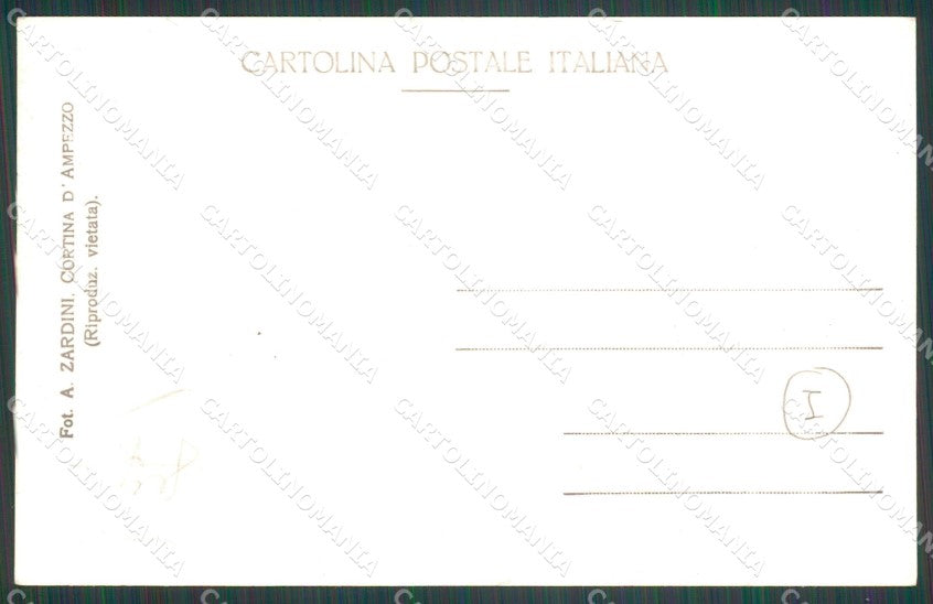 Belluno Cortina d'Ampezzo Raccolta Fieno Costumi Foto cartolina QT1246 – retro