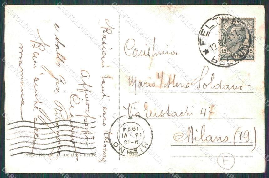 Belluno Feltre cartolina QT1259 – retro