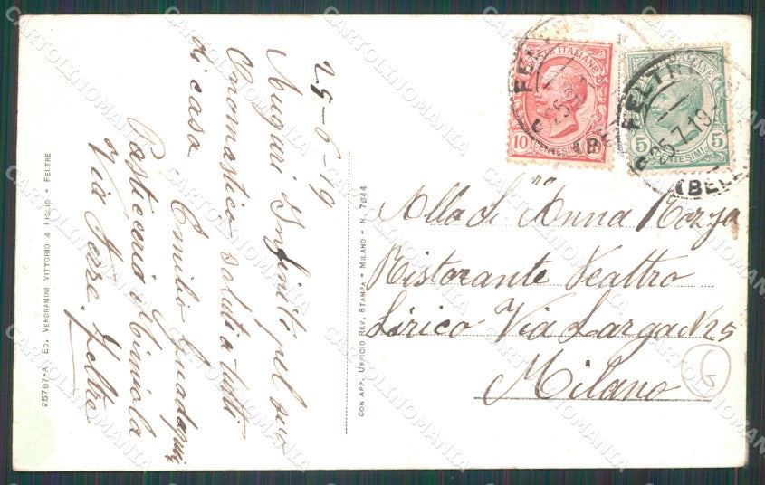 Belluno Feltre cartolina QT1269 – retro