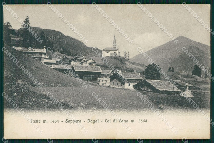 Belluno Rocca Pietore Laste Soppera Dagai Col di Lana cartolina QT1296 – fronte