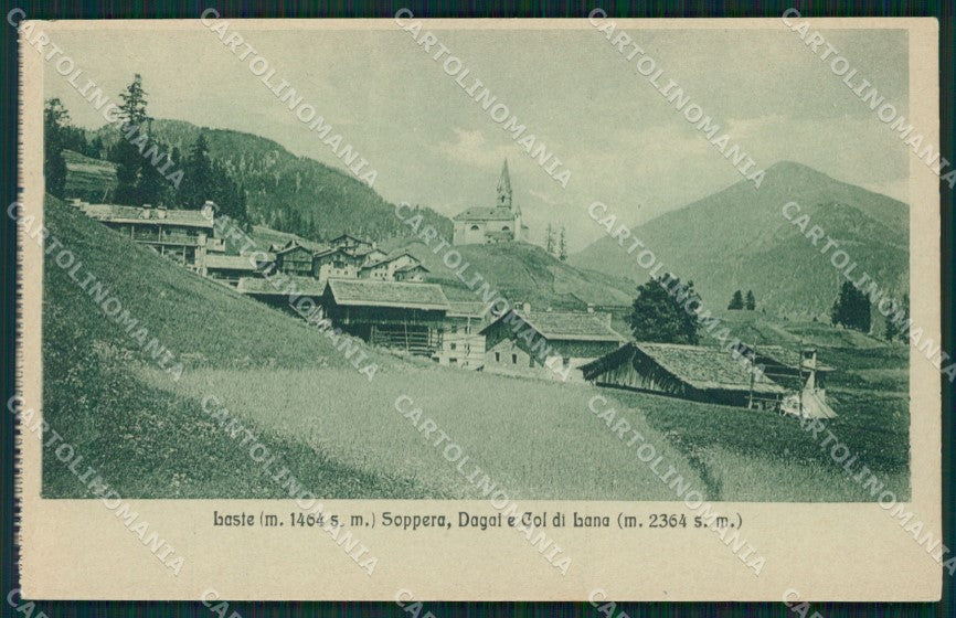 Belluno Rocca Pietore Laste Soppera Dagai Col di Lana cartolina QT1297 – fronte