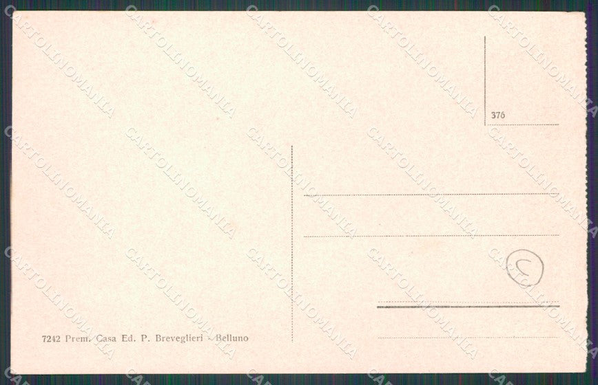 Belluno Rocca Pietore Laste Soppera Dagai Col di Lana cartolina QT1297 – retro
