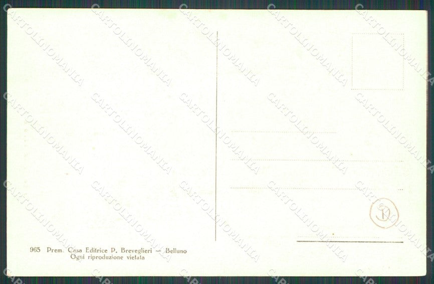 Belluno Cortina d'Ampezzo Costumi cartolina QT1301 – retro