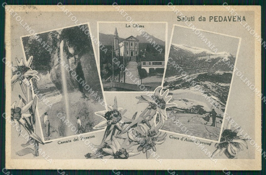 Belluno Pedavena Saluti da cartolina QT1309 – fronte