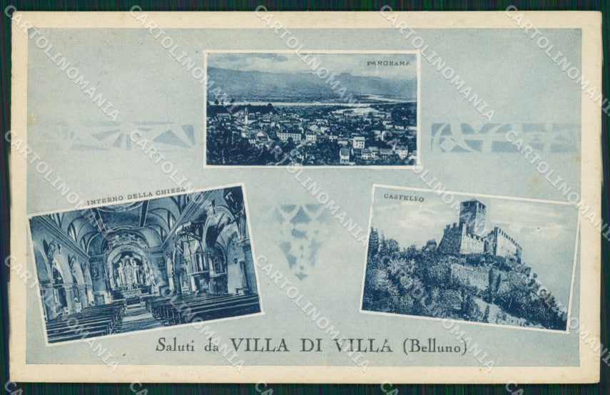 Belluno Mel Villa di Villa Saluti da cartolina QT1323 – fronte