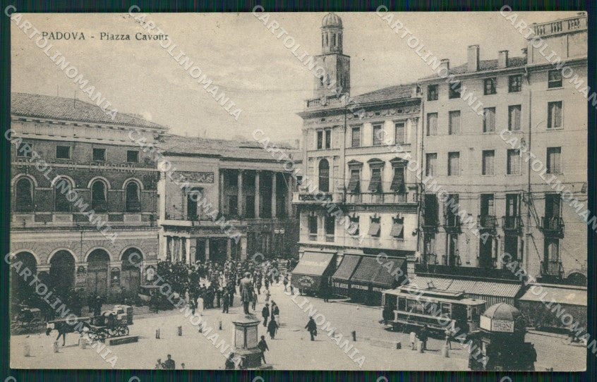 Padova Città Tram PIEGA cartolina QT1436 – fronte