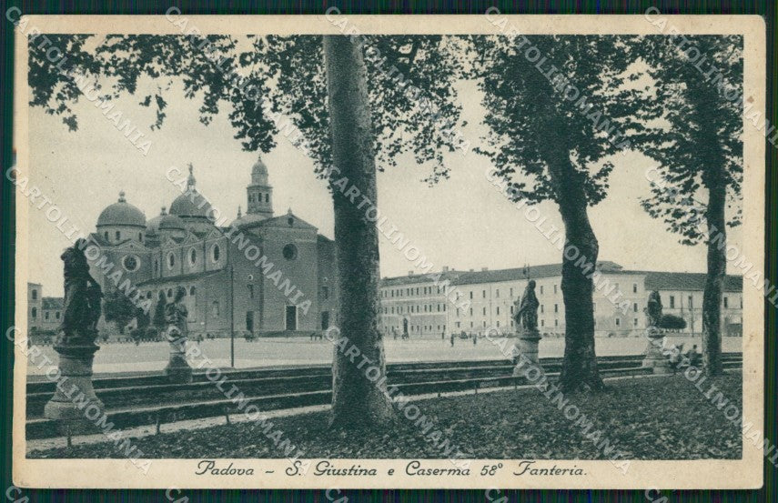 Padova Città Caserma PIEGHINA cartolina QT1455 – fronte