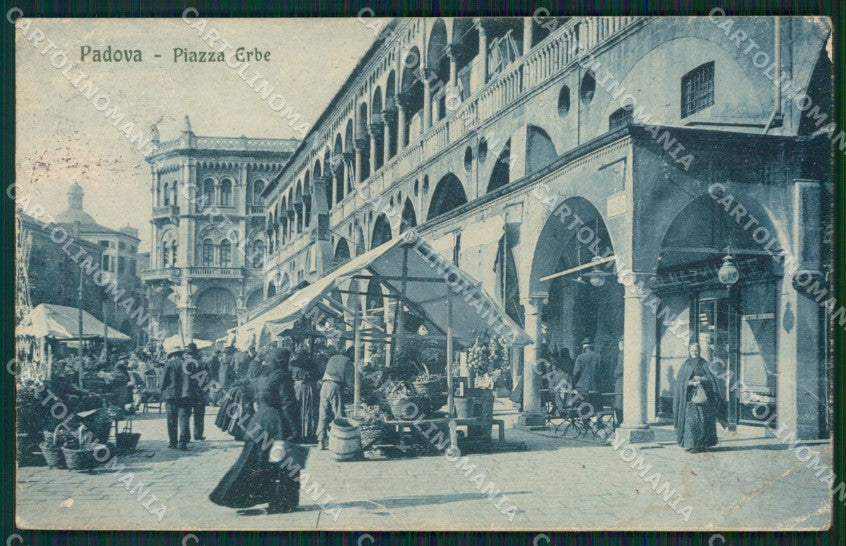 Padova Città Mercato PIEGA cartolina QT1460 – fronte