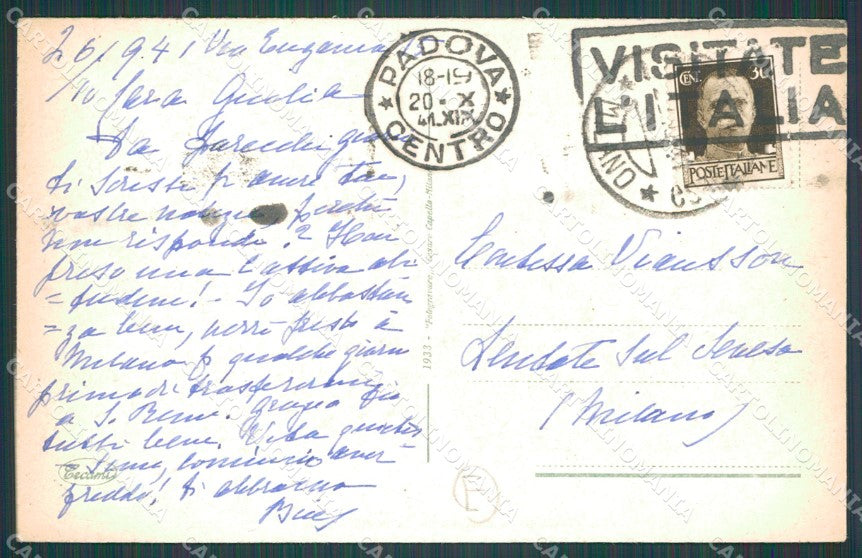 Padova Città Stazione Tram cartolina QT1476 – retro