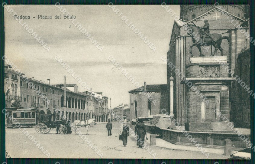 Padova Città Tram Carrozza PIEGHINA cartolina QT1479 – fronte