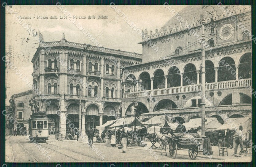 Padova Città Mercato Tram cartolina QT1495 – fronte