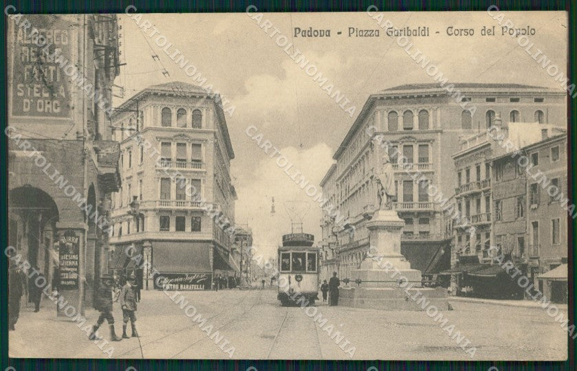 Padova Città Tram Garibaldi cartolina QT1496 – fronte