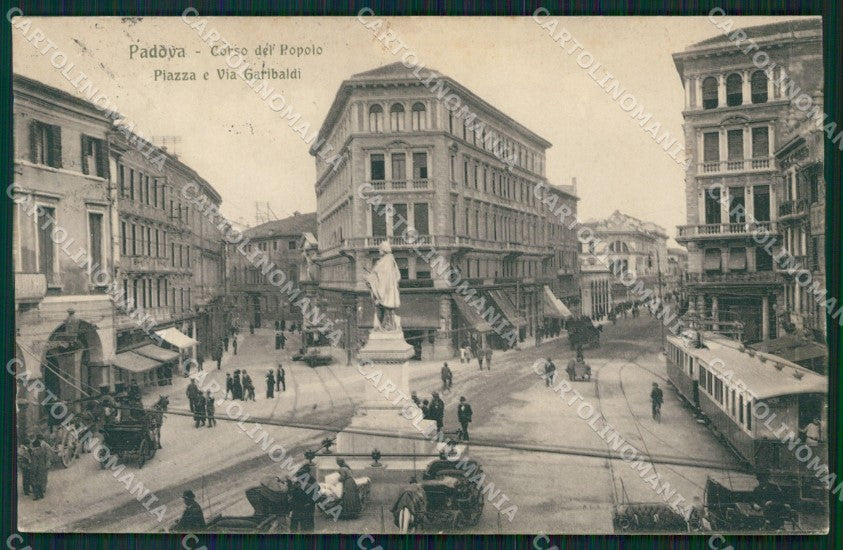 Padova Città Garibaldi Tram Carrozze cartolina QT1503 – fronte