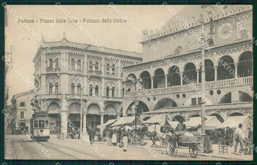 Padova Città Mercato Tram cartolina QT1506 – fronte