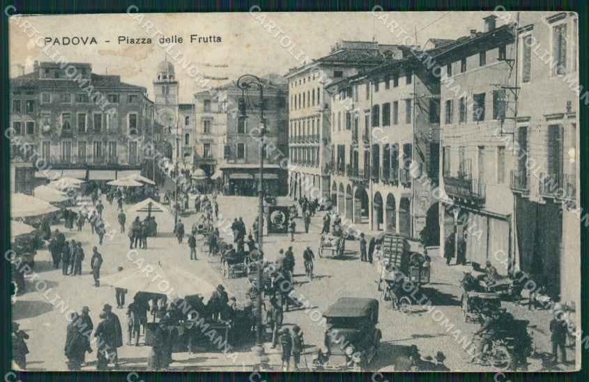 Padova Città Mercato Auto ABRASA PIEGHINA cartolina QT1531 – fronte