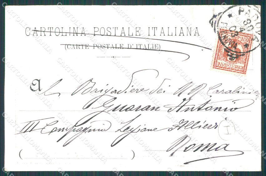 Padova Città Club Ignoranti Carnevale 1903 cartolina QT1538 – retro